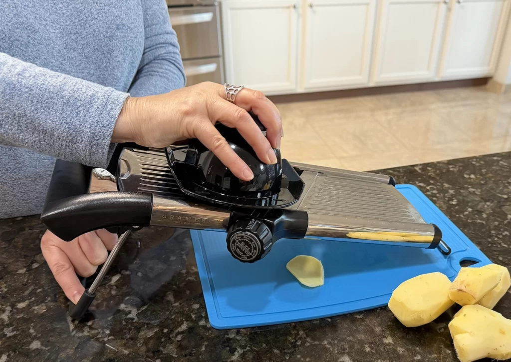 mandolin slicer for making crystalized ginger
