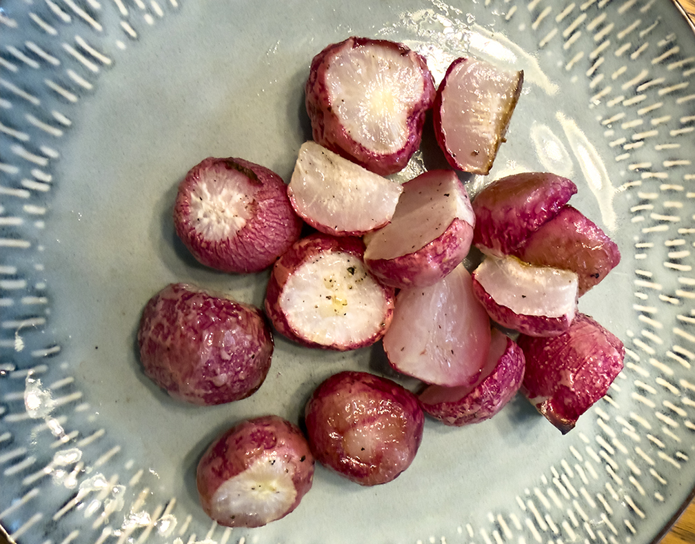 Roasted radishes