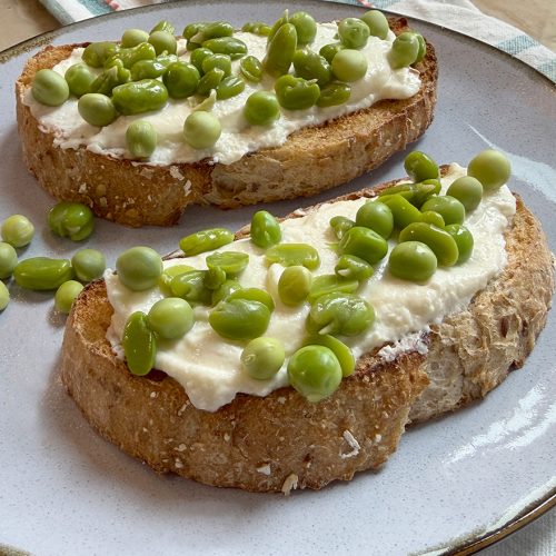 Fava bean toast