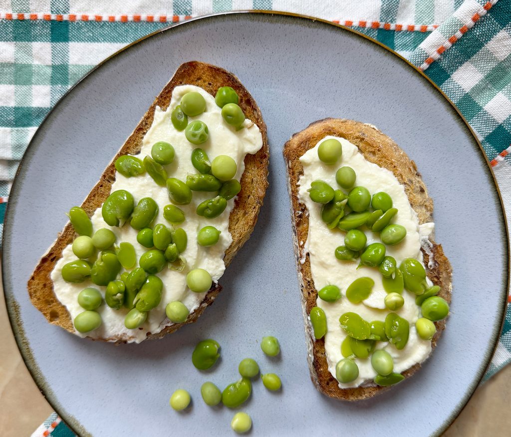 Fava bean toast